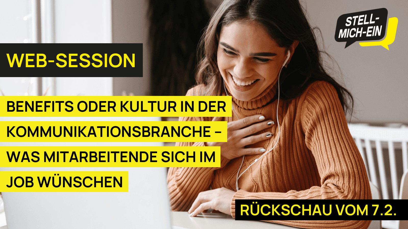 Websession: Benefits oder Kultur in der Kommunikationsbranche – Was Mitarbeitende sich im Job wünschen